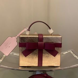 Kate Spade Party Bow Crossbody Bag Pink (Wine Gold)‎
